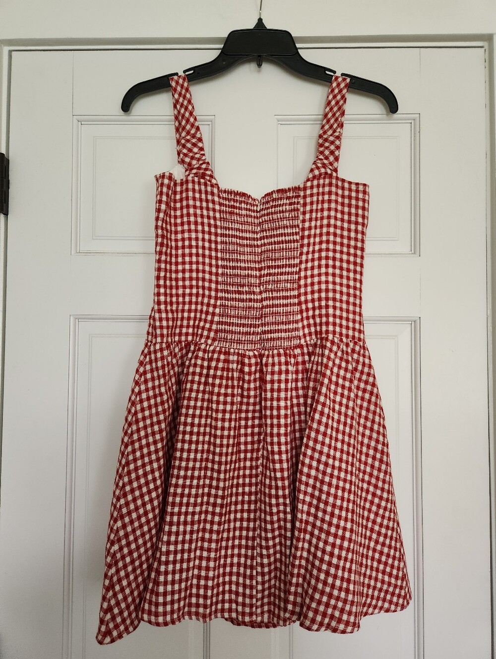 ✨️✨️NWOT Reformation Sora Linen Mini Dress  Check Red Gingham - Picture 8 of 11